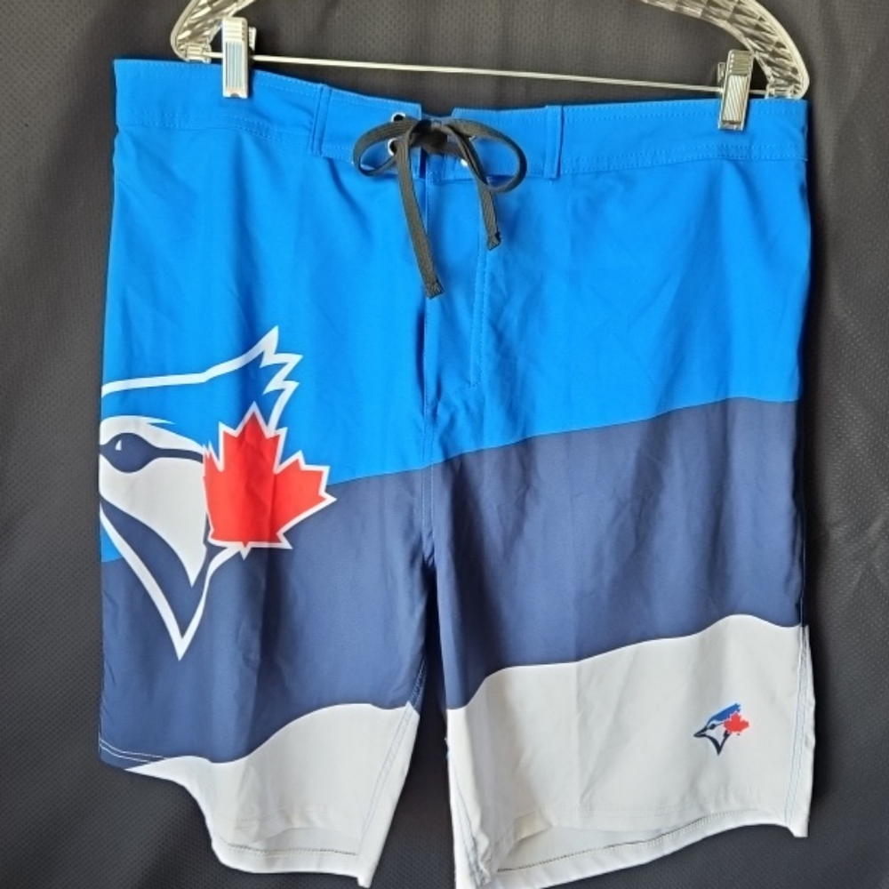 🆕️Blue Jays Men's Swim Shorts - Blue‎ and Gray
